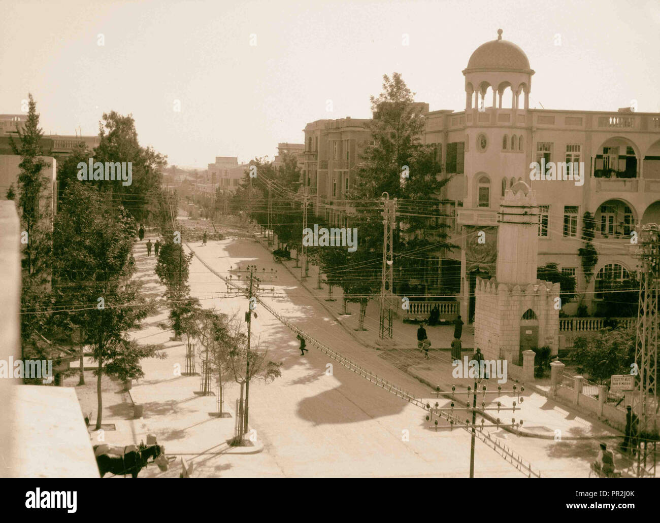 Tel Aviv. Lake Louise Avenue (auch Park St. genannt). 1920, Israel, Tel Aviv Stockfoto