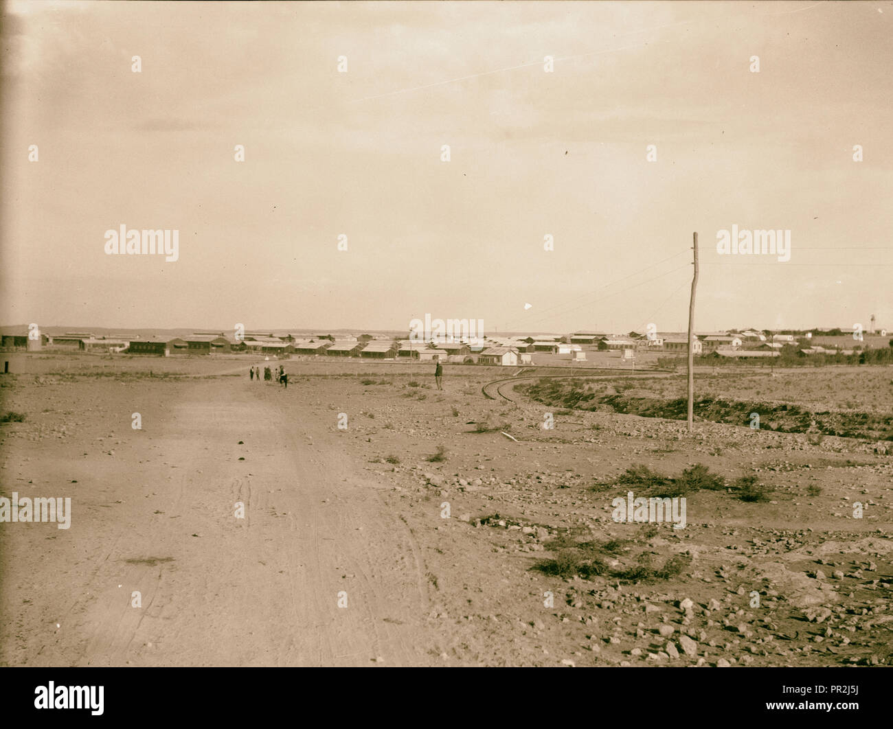 Wady Sha'ib Es-Salt, Amman, etc. Britische Frontier Post an zerka. 1920, Jordanien Stockfoto