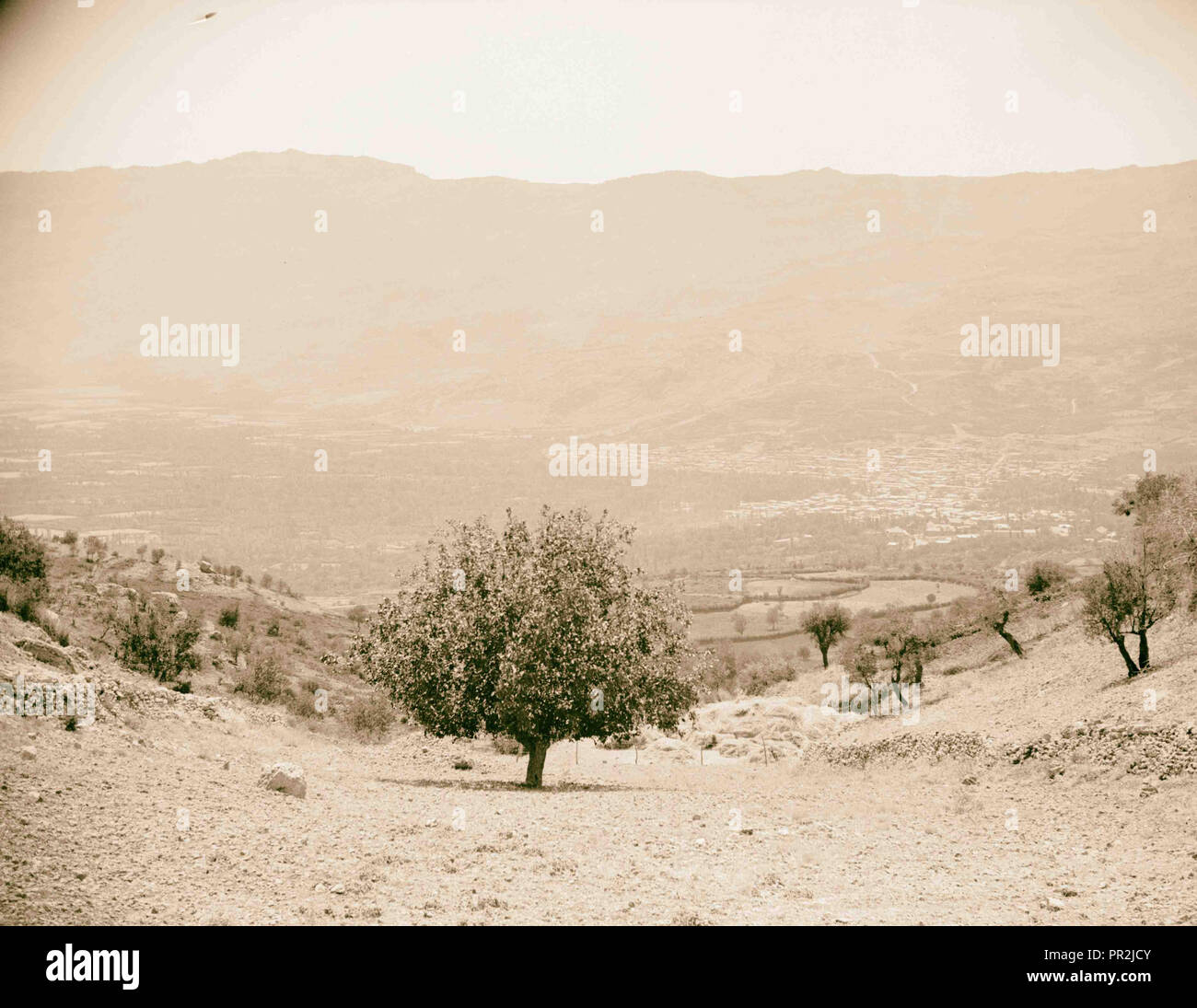 Anti Libanon. Rayak nach Damaskus. Ez-Zebedani. Allgemeine Ansicht des Dorfes. 1920, Syrien, Zebedani Stockfoto