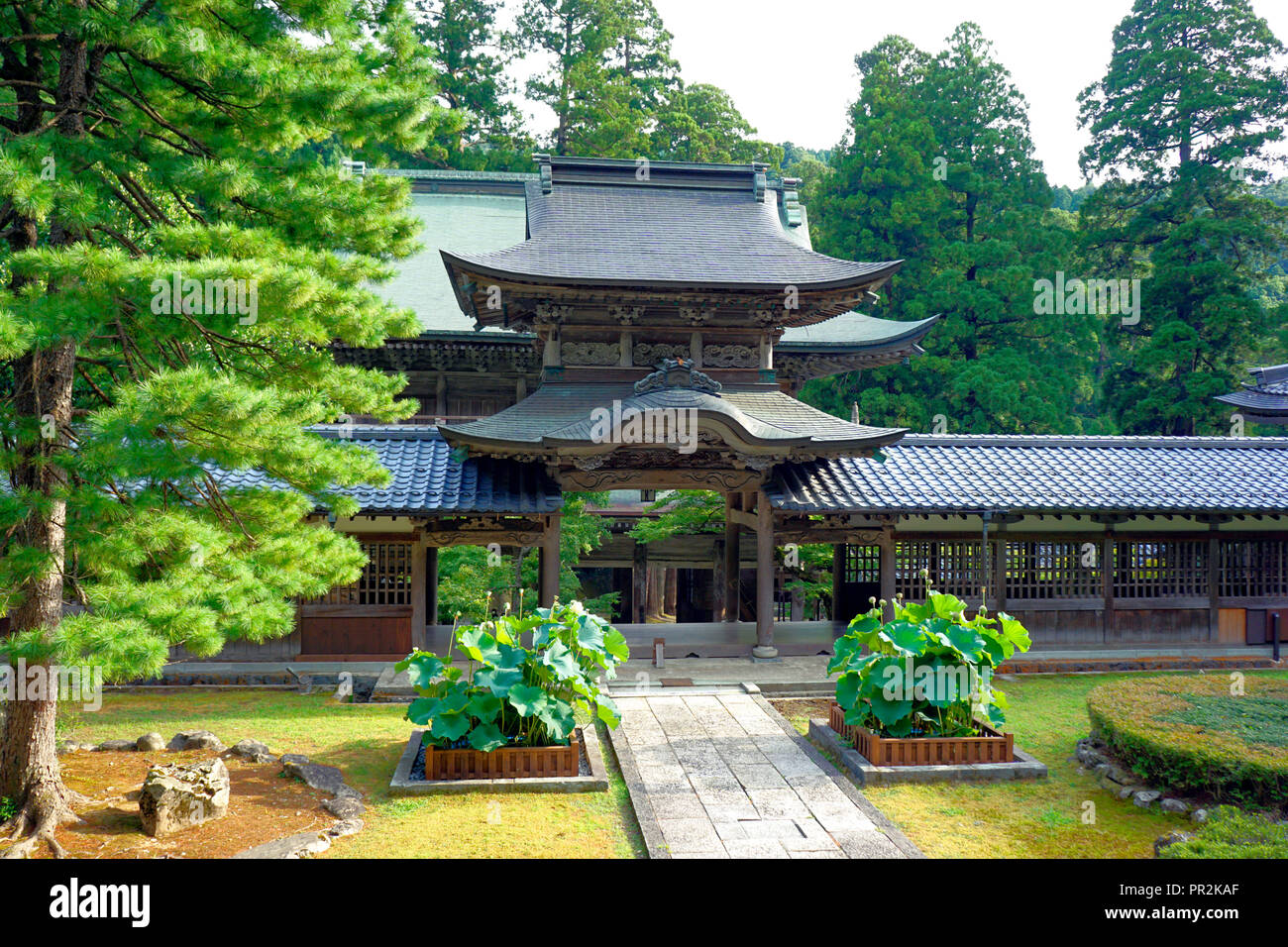 Fuikui/Japan - 19. August 2018: Eihei-ji ist eines der beiden wichtigsten Tempel des Soto Zen Schule des Buddhismus, die größte einzelne Konfession ich Stockfoto