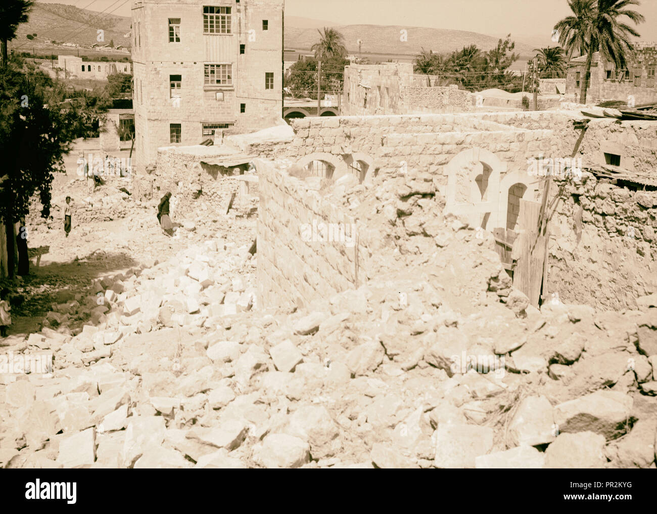 Jenin, sprengung Sept. 1938, West Bank Stockfoto