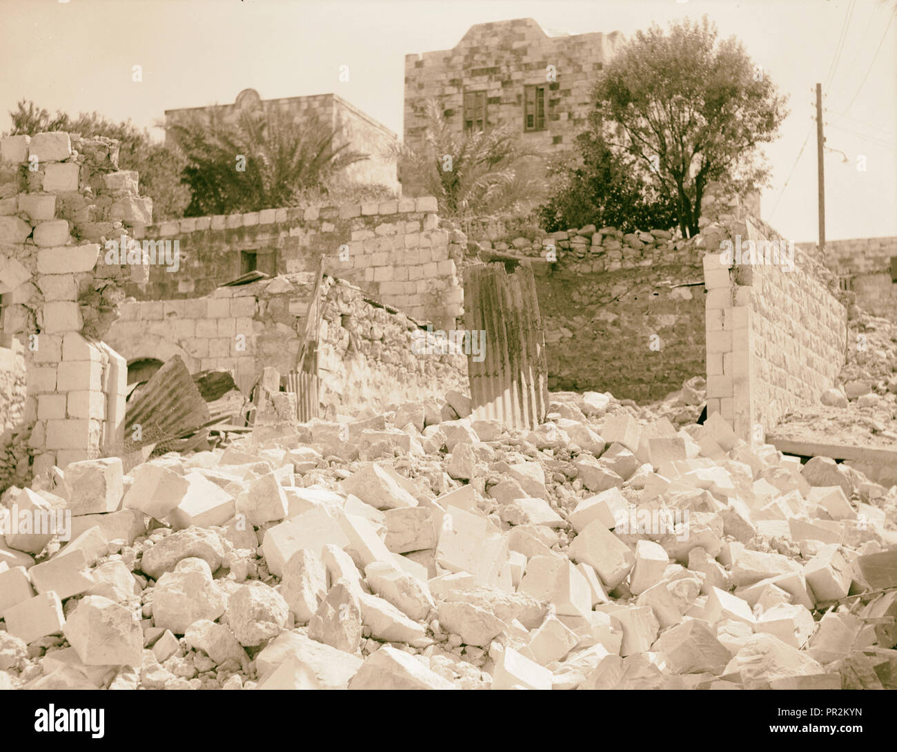 Jenin, sprengung Sept. 1938, West Bank Stockfoto
