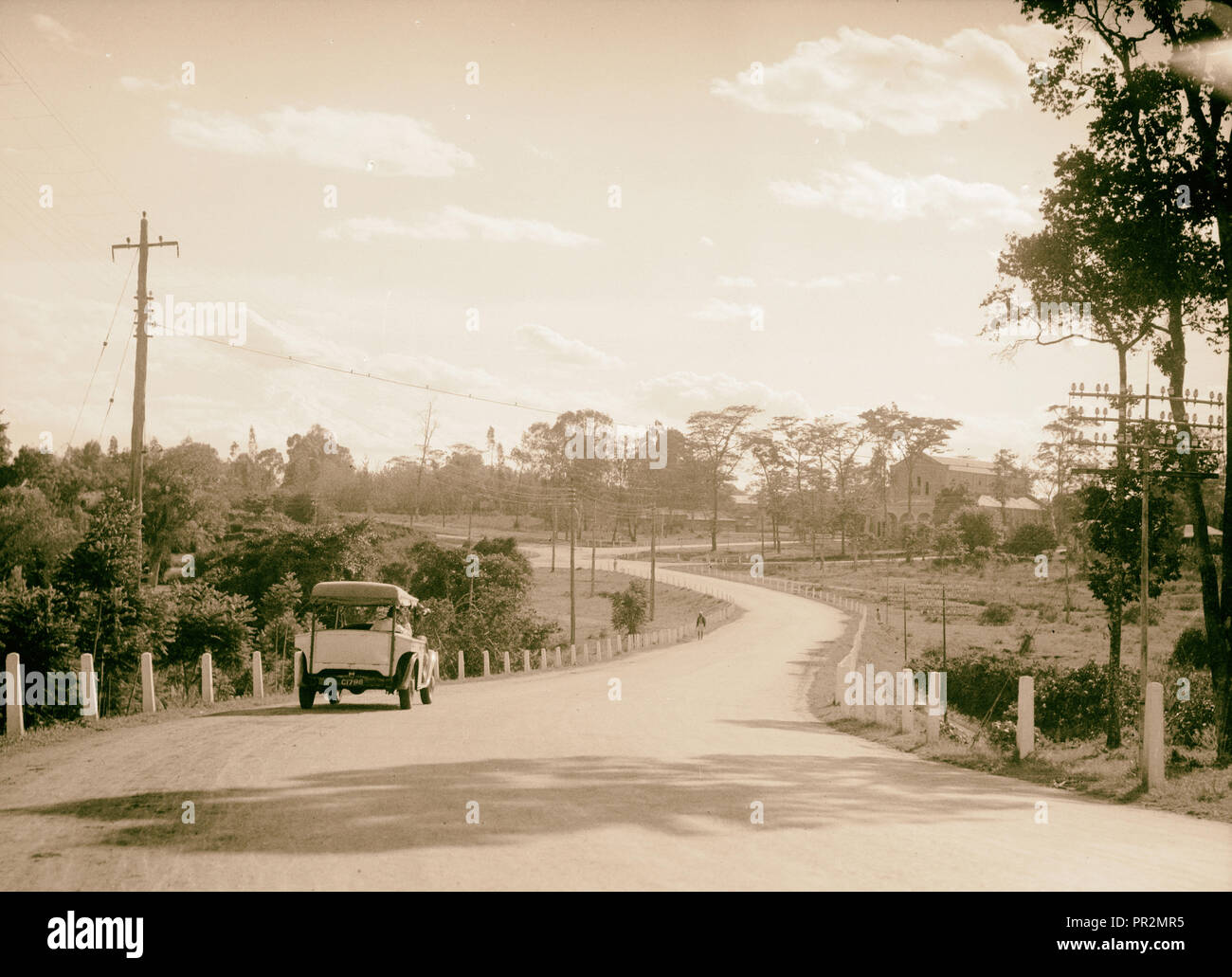 Kenia Kolonie. Nairobi. Motor Highway in die Stadt. 1936, Kenia, Nairobi Stockfoto