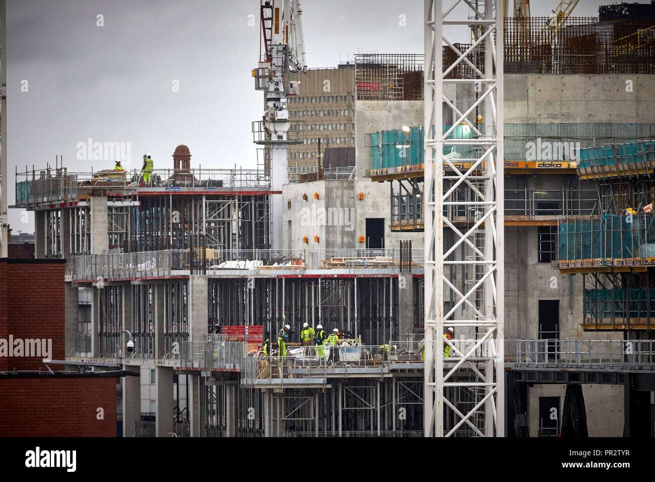 Universitäten Manchester Engineering Campus Entwicklung (MECD) einer, der größten Bauprojekte durchgeführt wurden, von einer höheren educat. Stockfoto