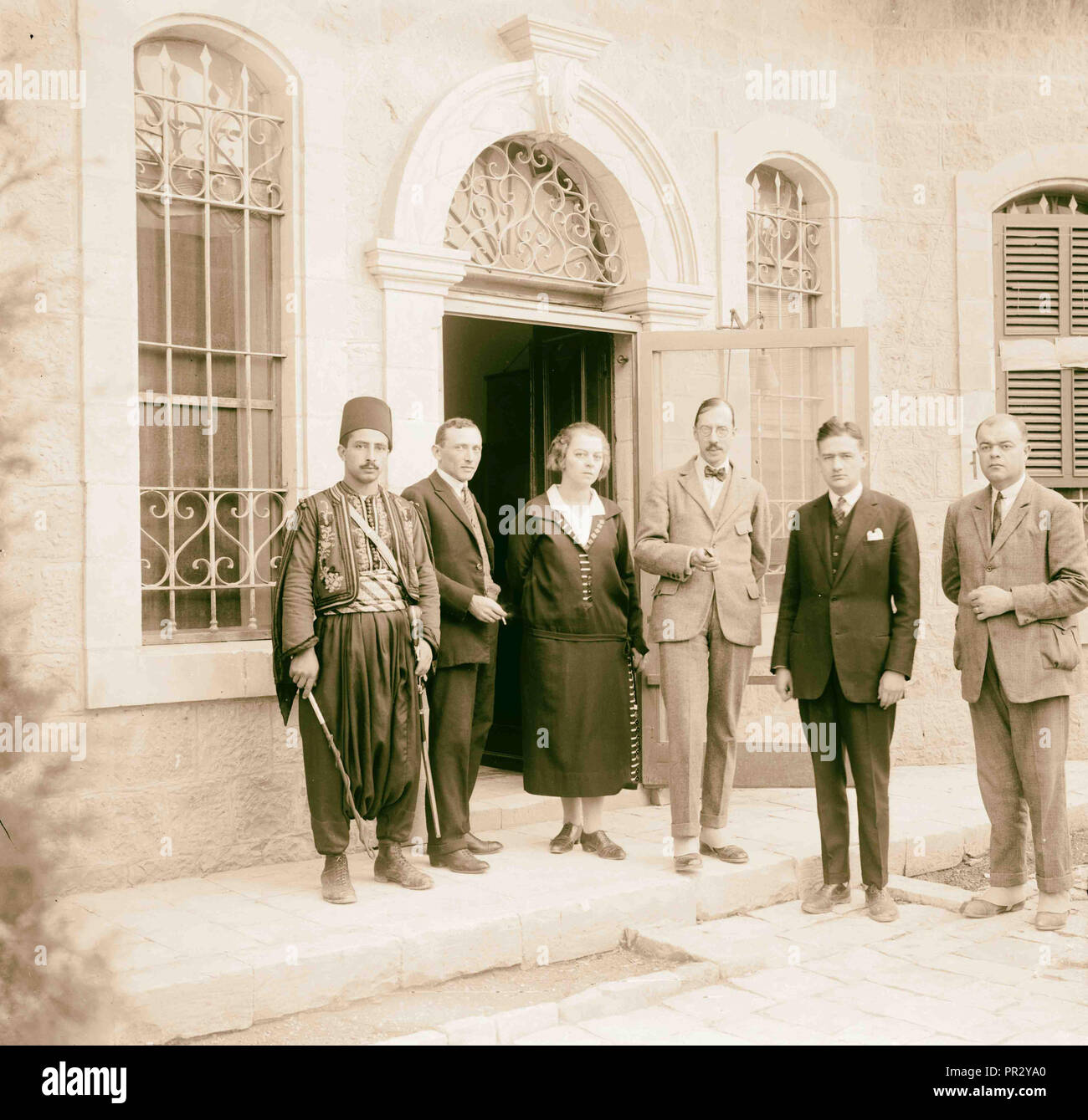 Polnischen Konsulat auf Radio Künstler P.B.S. [D. h., Palästina Broadcasting Service] Jerusalem. 1936, Jerusalem Stockfoto