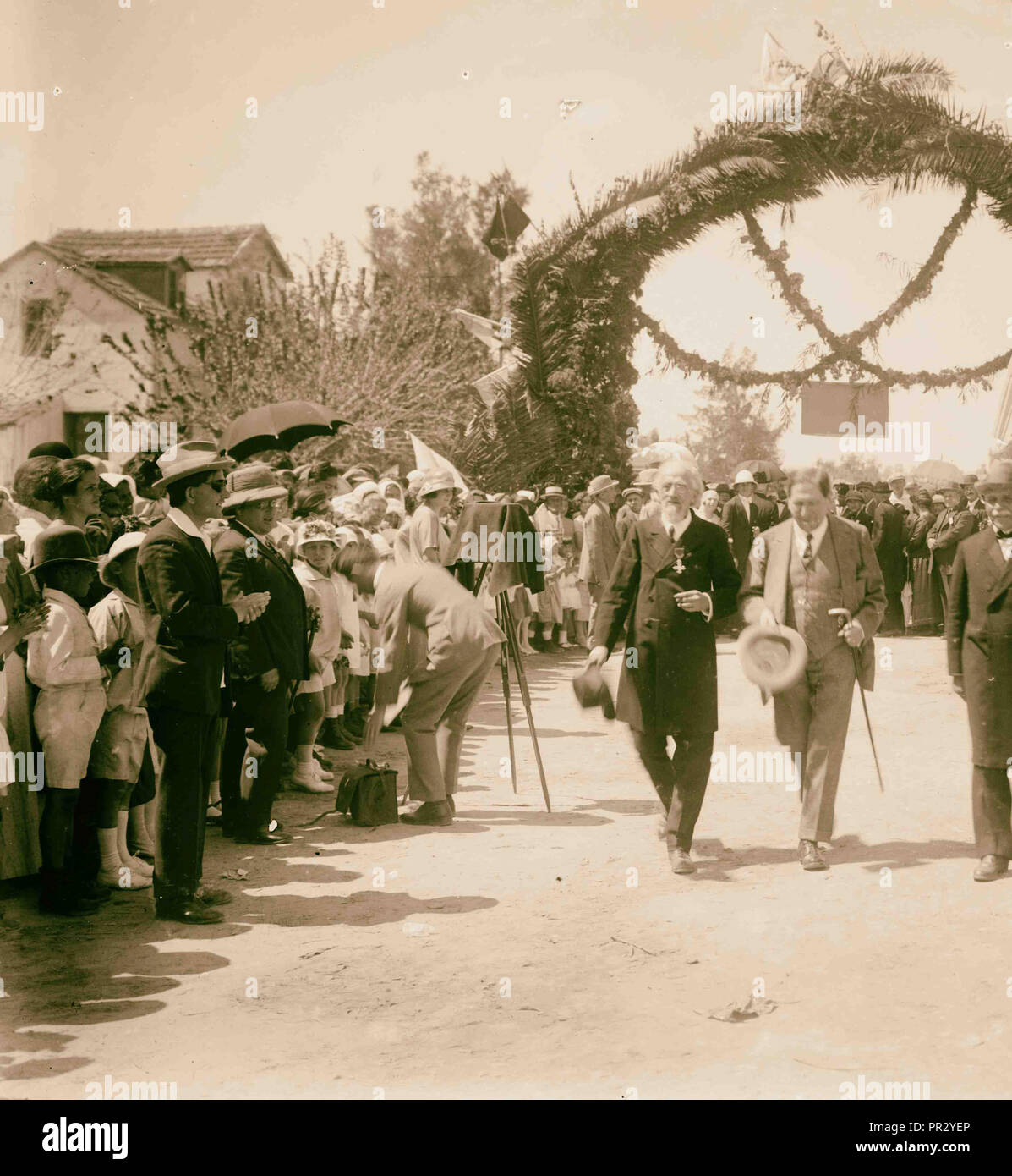 Balfour an Richon. 1925, Balfour, Arthur James Balfour, 1848-1930, Bögen, Naher Osten, Israel und/oder Palästina Stockfoto