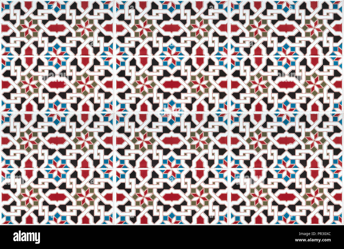 Orientalische Muster, nahtlose Mosaik Design Hintergrund Stockfoto