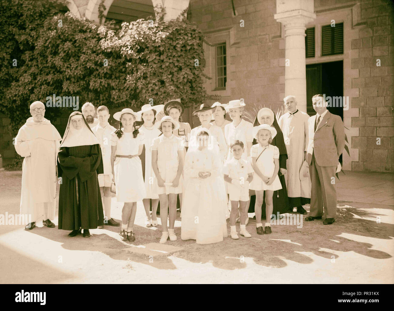 Gruppen und einzelne Freunde von Matson Familie 1898 in Jerusalem, Israel Stockfoto