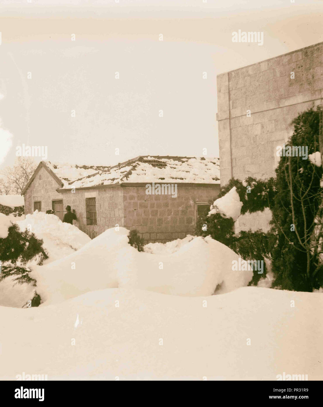 Jerusalem im Schnee 1921, Israel Stockfoto