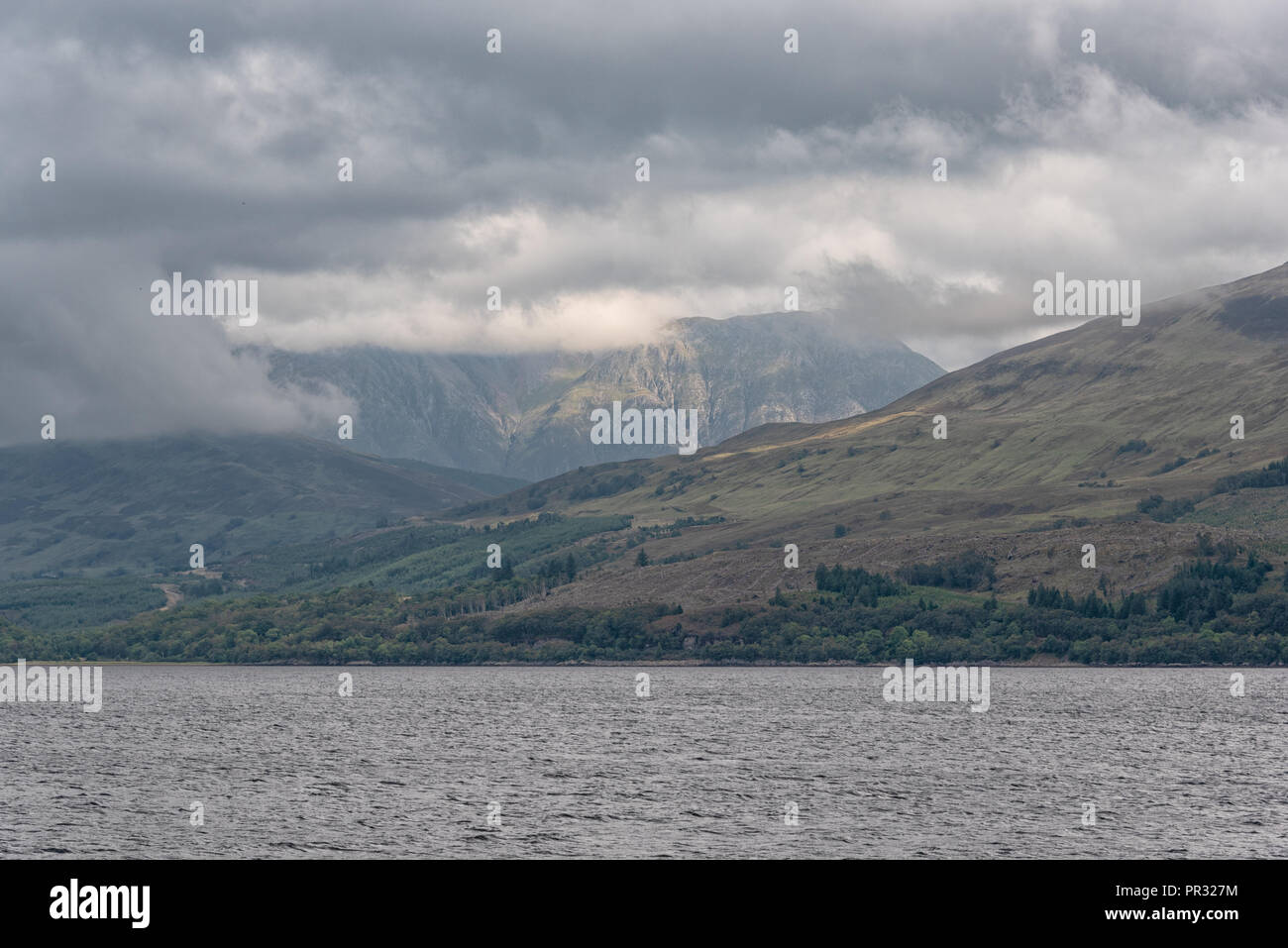 Fort William und Loch Linnhe Blick auf Wasser und Berge in Schottland Stockfoto