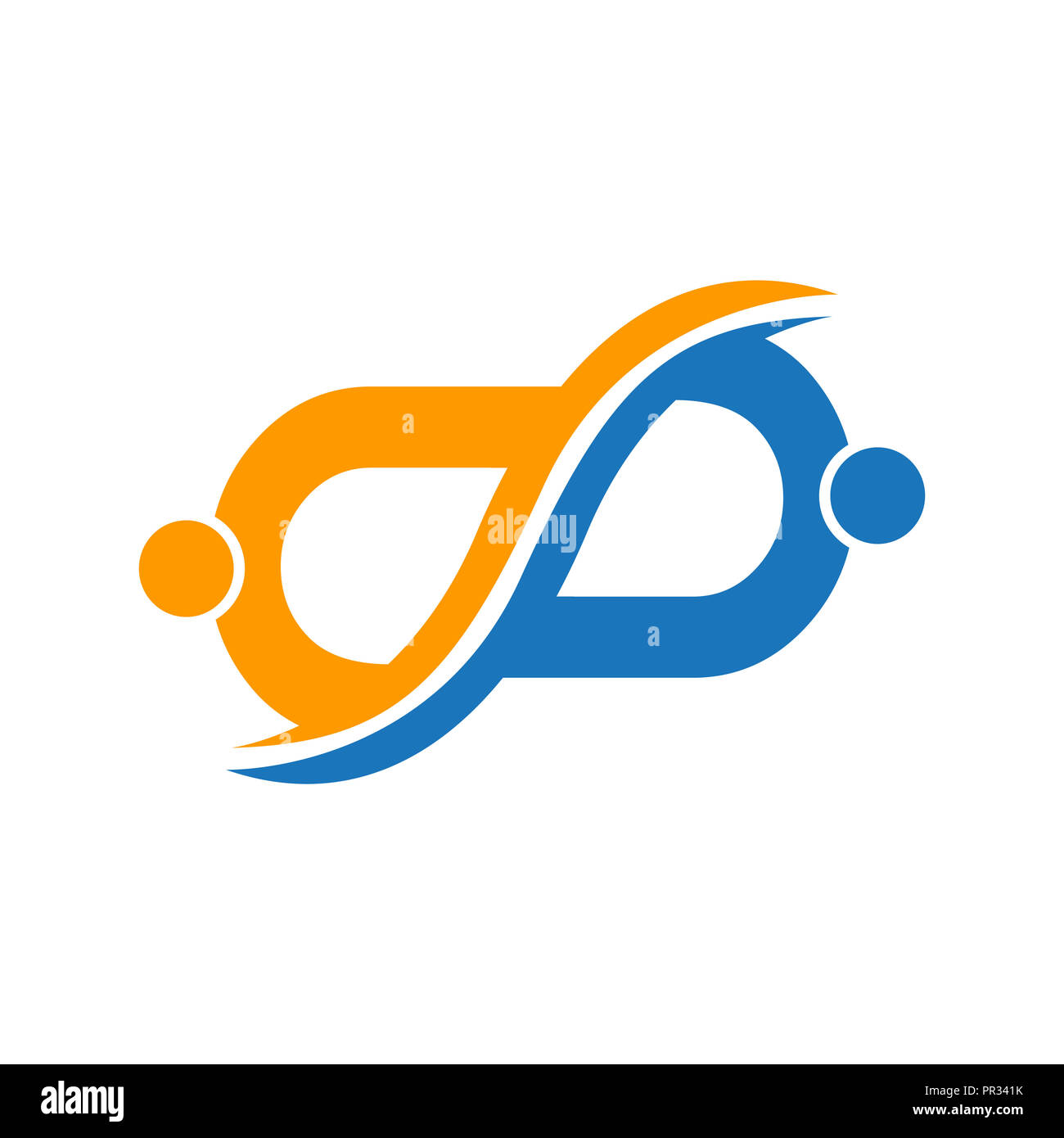 Gemeinschaft Familie Obacht Leute Logo. Vector Illustration Stockfoto