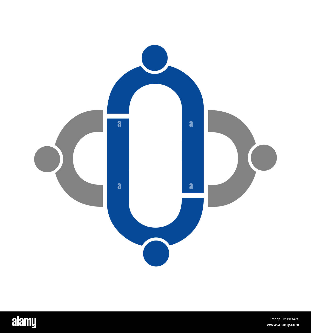 Gemeinschaft Familie Obacht Leute Logo. Vector Illustration Stockfoto