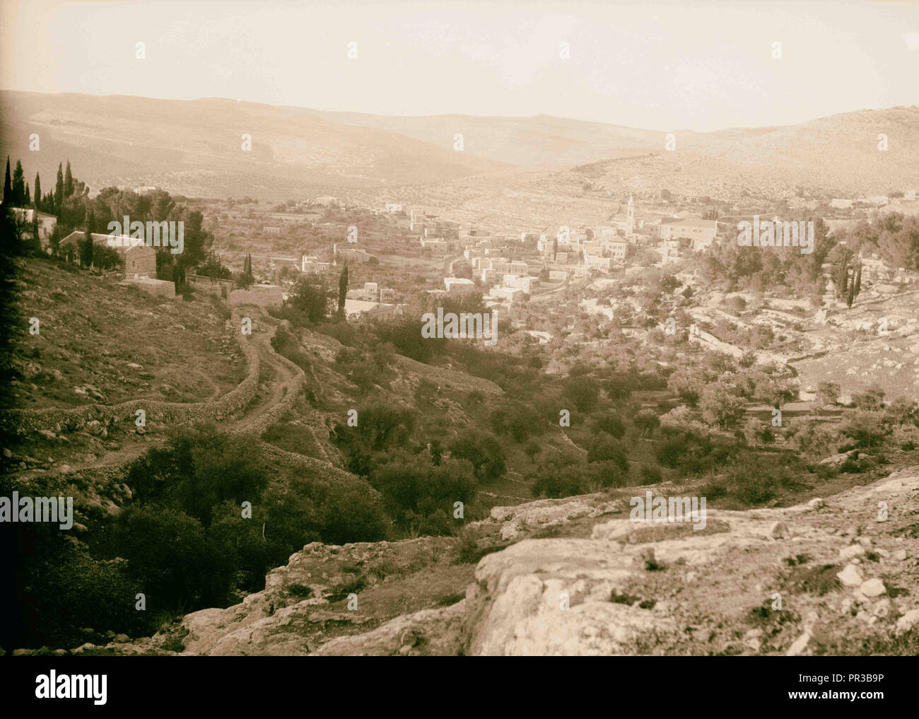 Ain Karim Ansichten. 1934, Jerusalem, Israel Stockfoto