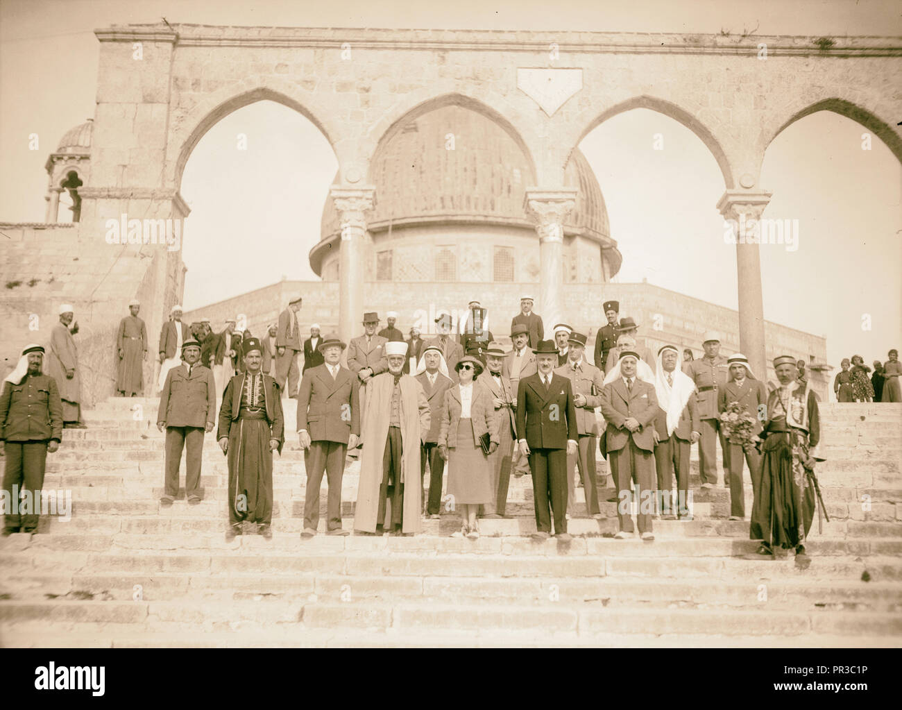 Französischen Hohen Kommissar für Syrien Besuche der Tempel in Jerusalem, 07.11.18, "39. Seiner Exzellenz (d. h., Seine Exzellenz) Stockfoto