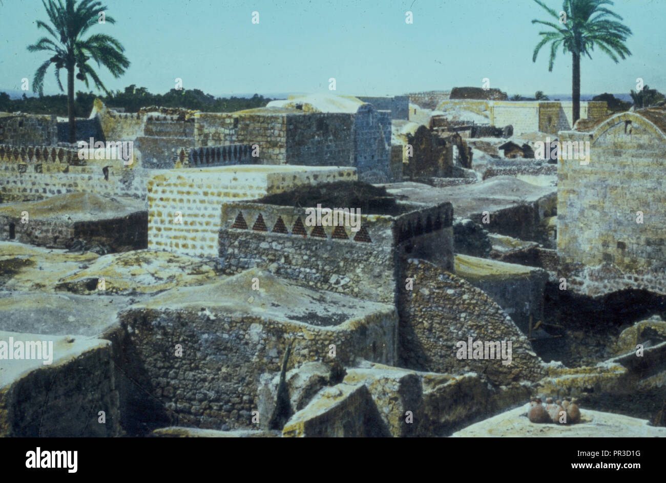 Von Jaffa nach Jerusalem. Lydda wohnten. Apostelgeschichte 932-38. 1950, Israel, Lod Stockfoto