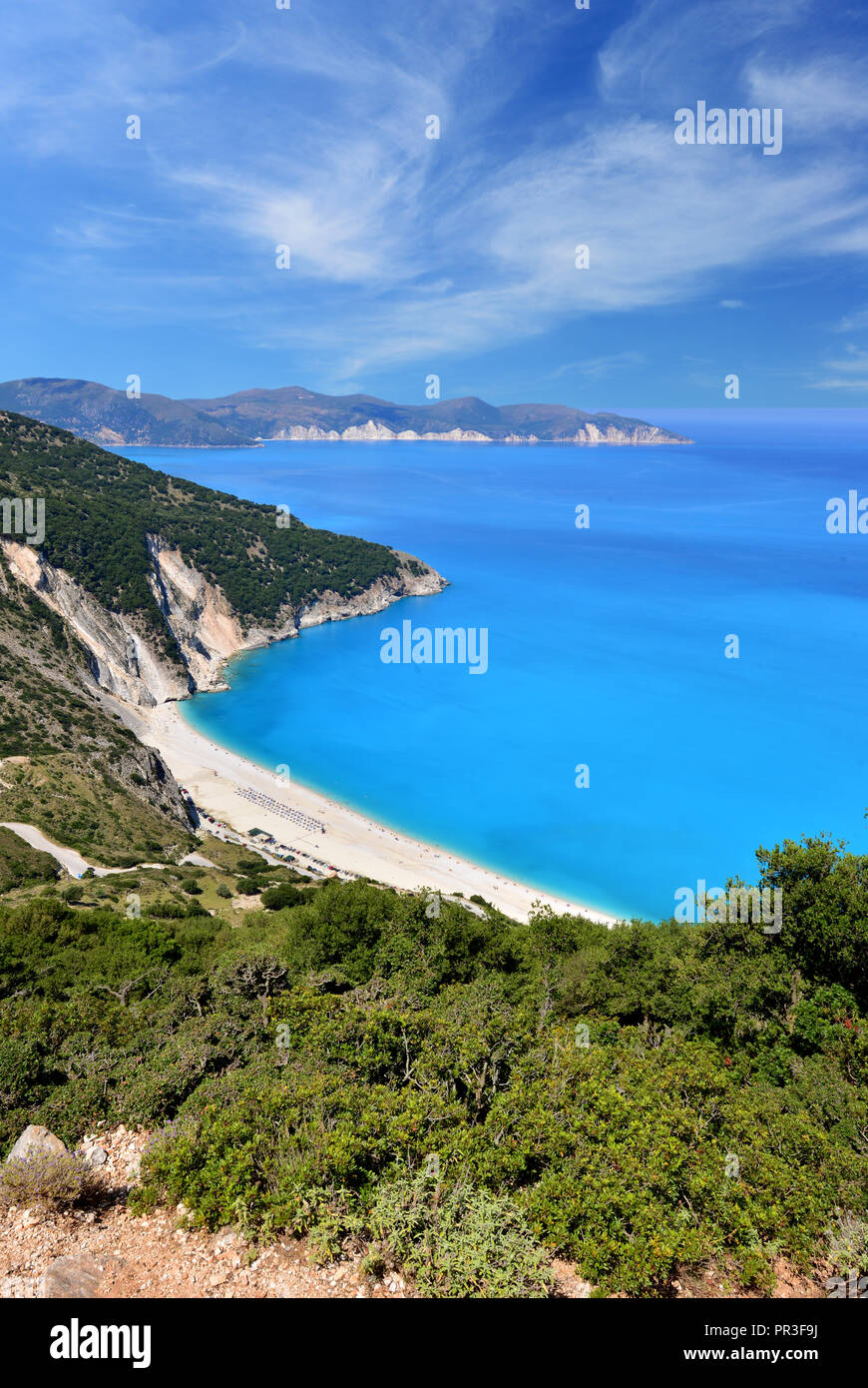 Myrtos Beach - Kefalonia, Griechenland Stockfoto
