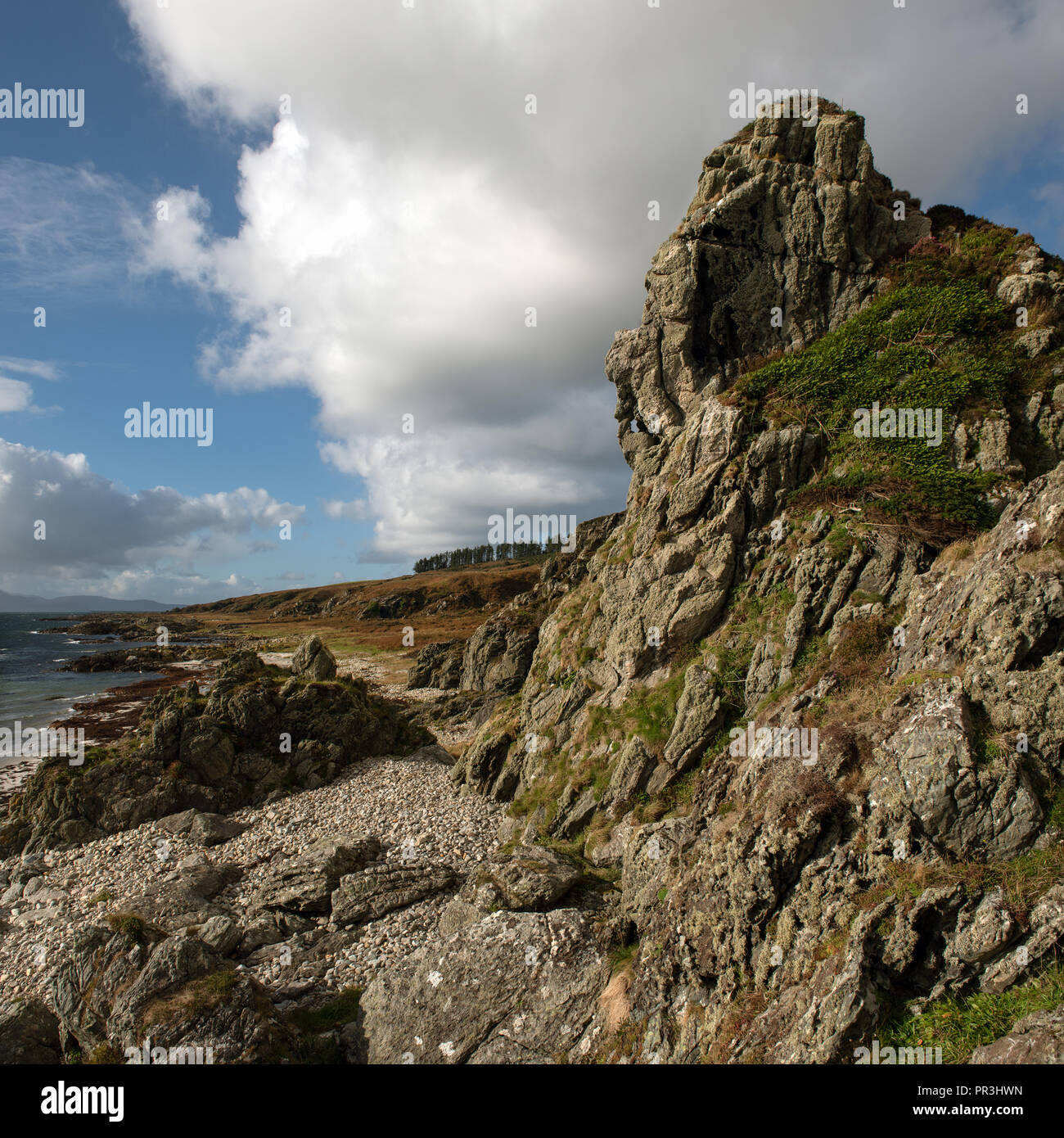 Der Küstenlinie bei Kilberry auf dem Mull von Kintyre Argyll in Schottland Stockfoto