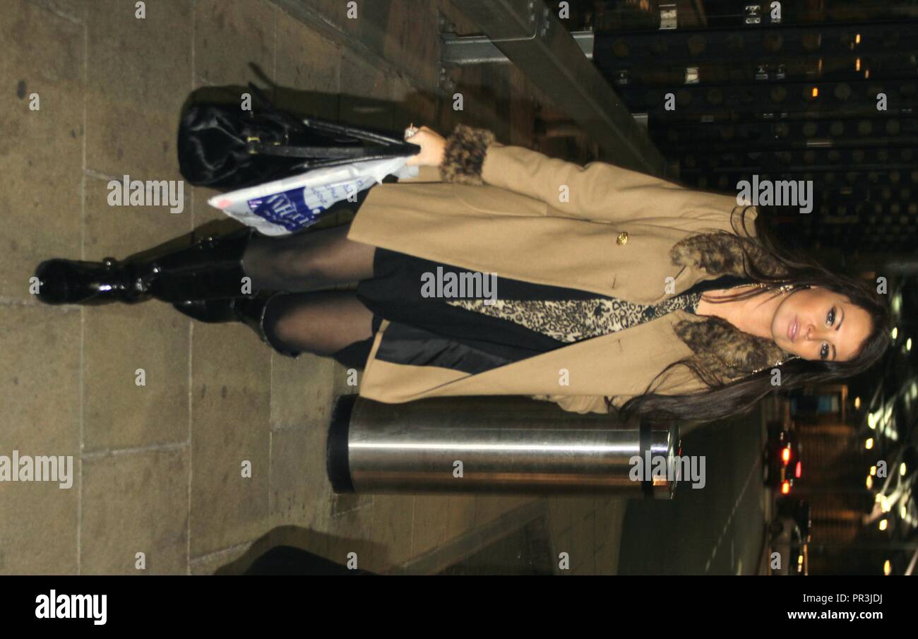 Liverpool, Großbritannien Towie star Jess Wright kommt in Liverpool ihr einzelnes, bevor später verlassen, dass abends credit Ian Fairbrother/Alamy Stock Foto aufzeichnen Stockfoto