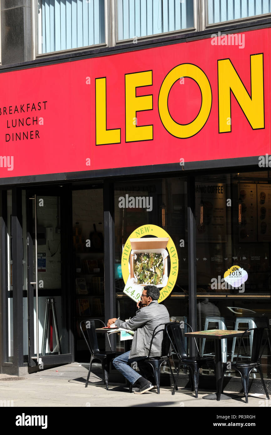 Leon Restaurant, London, Vereinigtes Königreich Stockfoto
