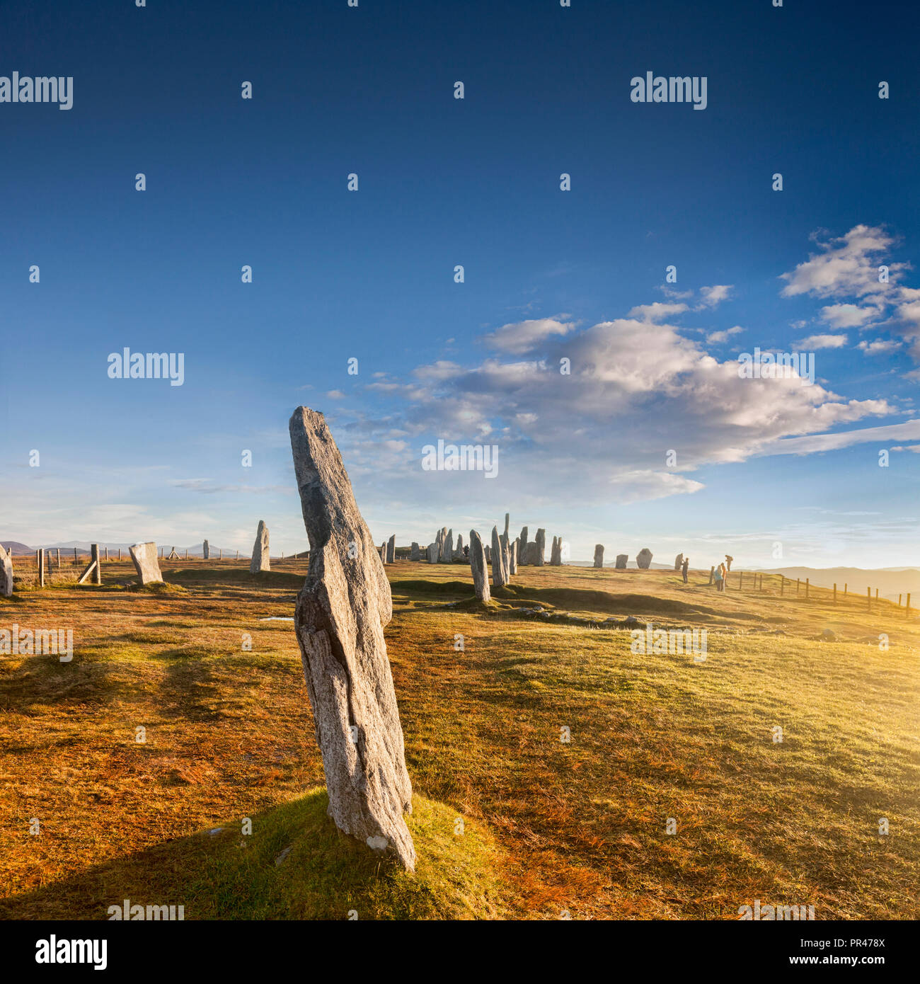 Standing Stones an Callanish, Isle of Lewis, Äußere Hebriden, Highland, Schottland, Großbritannien Stockfoto