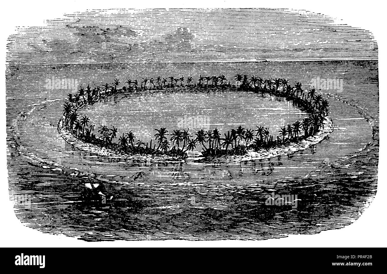 Coral Ring Insel: Tatakotoroa oder Clarke Island, anonym 1893 Stockfoto