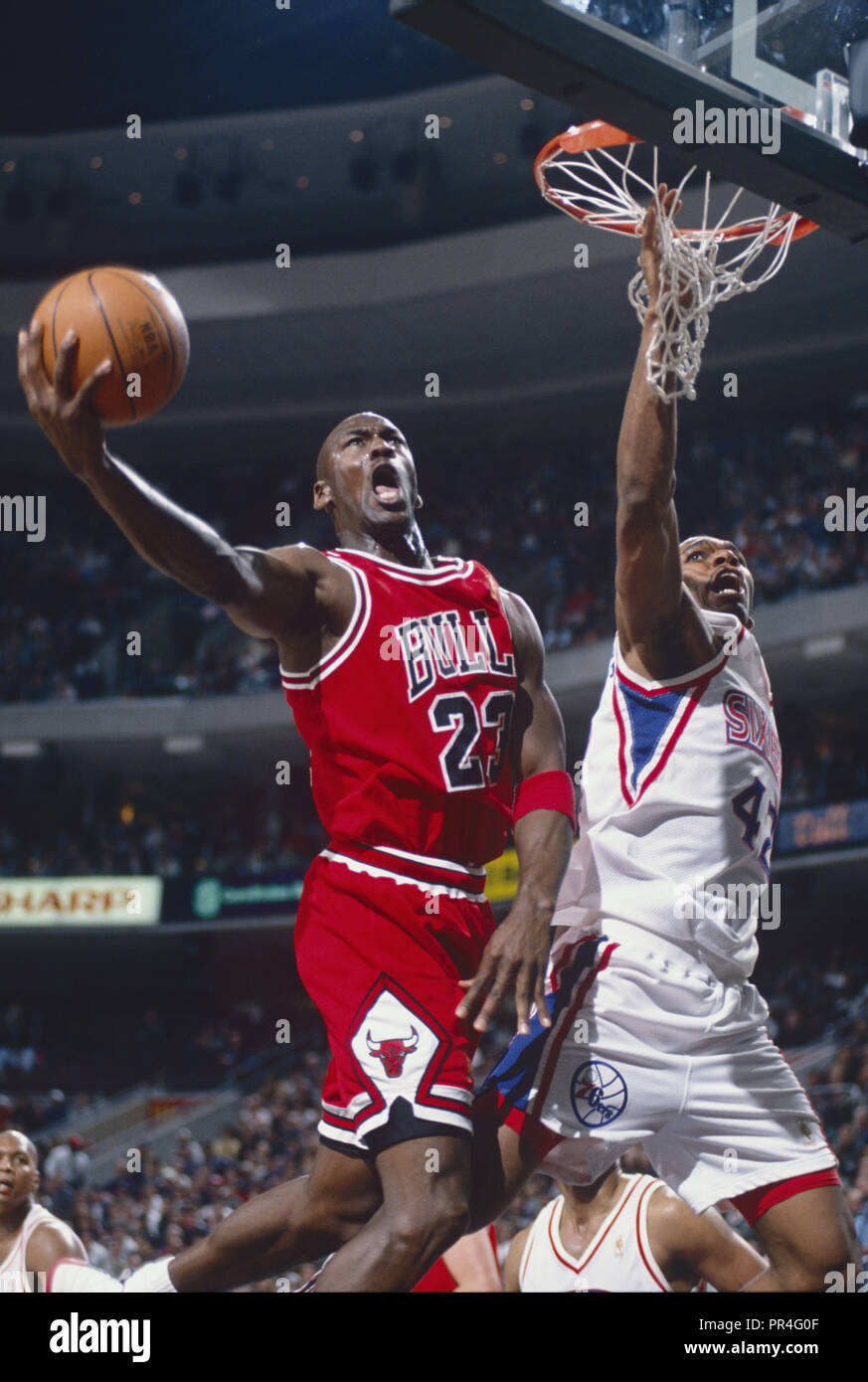 Michael Jordan von den Chicago Bulls. Saison 1996-1997 Stockfoto