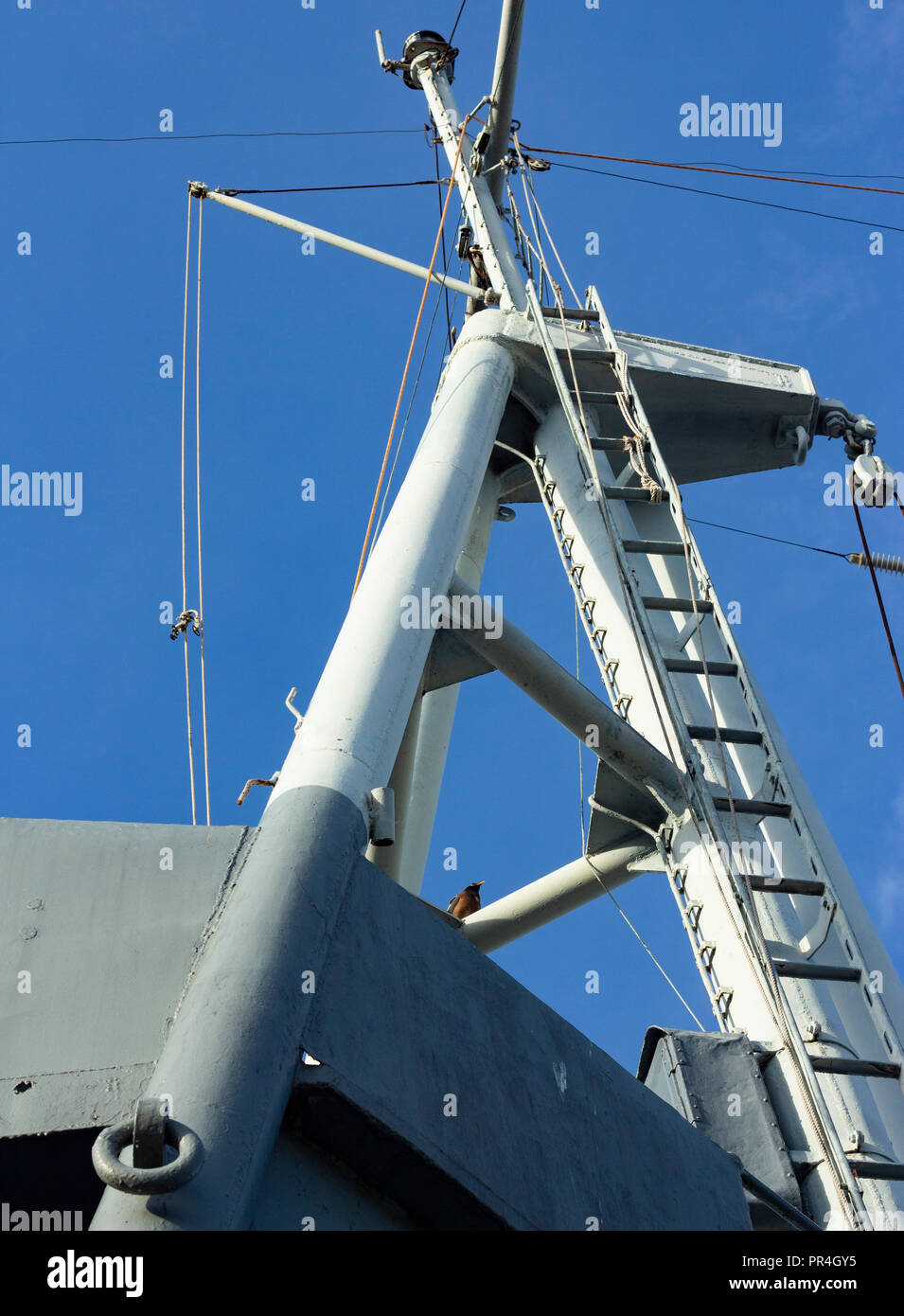 Außenansicht des Krieges Schiff mit blauer Himmel Stockfoto