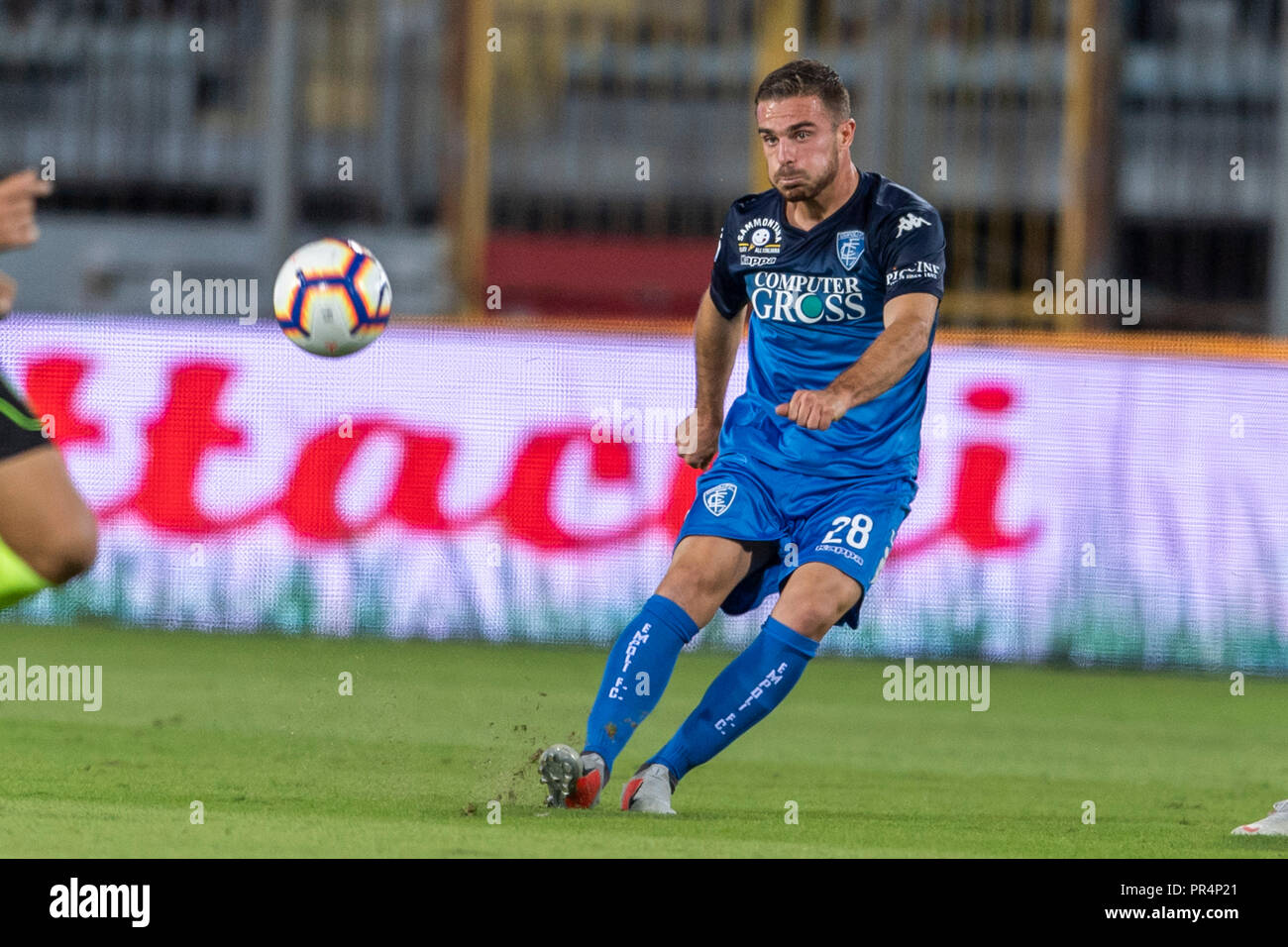 Leonardo Capezzi (Empoli) während Erie der Italienischen eine "Übereinstimmung zwischen Empoli 1-1 Mailand im Carlo Castellani Stadion am 27. September 2018 in Florenz, Italien. (Foto von Maurizio Borsari/LBA) Stockfoto