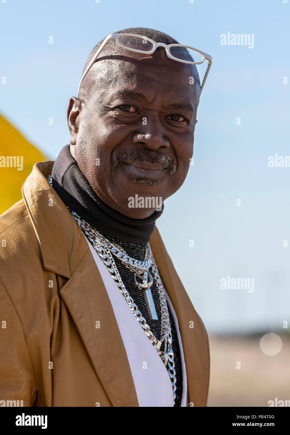 PORTHCAWL, VEREINIGTES KÖNIGREICH. 29. September 2018. Ein Performer im 2018 Elvis Festival in Porthcawl, South Wales. © Foto Matthew Lofthouse - Freier Fotograf Credit: Matthew Lofthouse/Alamy leben Nachrichten Stockfoto