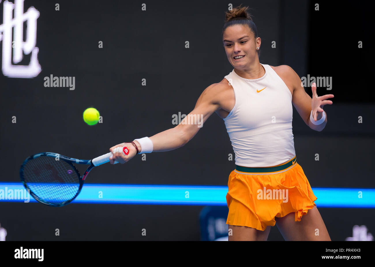 September 29, 2018 - Maria Sakkari Griechenlands während ihrer ersten Runde an der China Open 2018 WTA Premier Pflichtfeld Tennis Turnier Quelle: AFP 7/ZUMA Draht/Alamy leben Nachrichten Stockfoto
