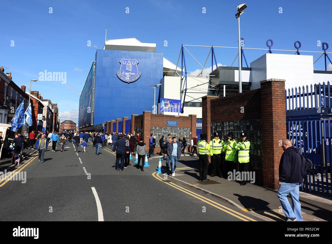 London, Großbritannien. 29. September 2018. Eine allgemeine Ansicht der Goodison Park vor dem Premier League Match zwischen Everton und Fulham im Goodison Park am 29. September 2018 in Liverpool, England. Credit: PHC Images/Alamy leben Nachrichten Stockfoto