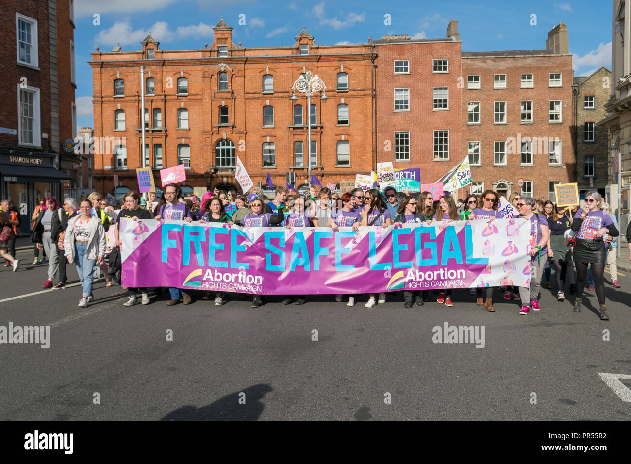 Dublin, Irland. 29. September 2018. 7. Jährliche März für Wahl gratis Sicher und Legal in Dublin nach Aufhebung der 8, weil wir immer noch die Abtreibung zugreifen müssen. Mit: Credit: Fabrice Jolivet Credit: Fabrice Jolivet Fotografie/Alamy leben Nachrichten Stockfoto