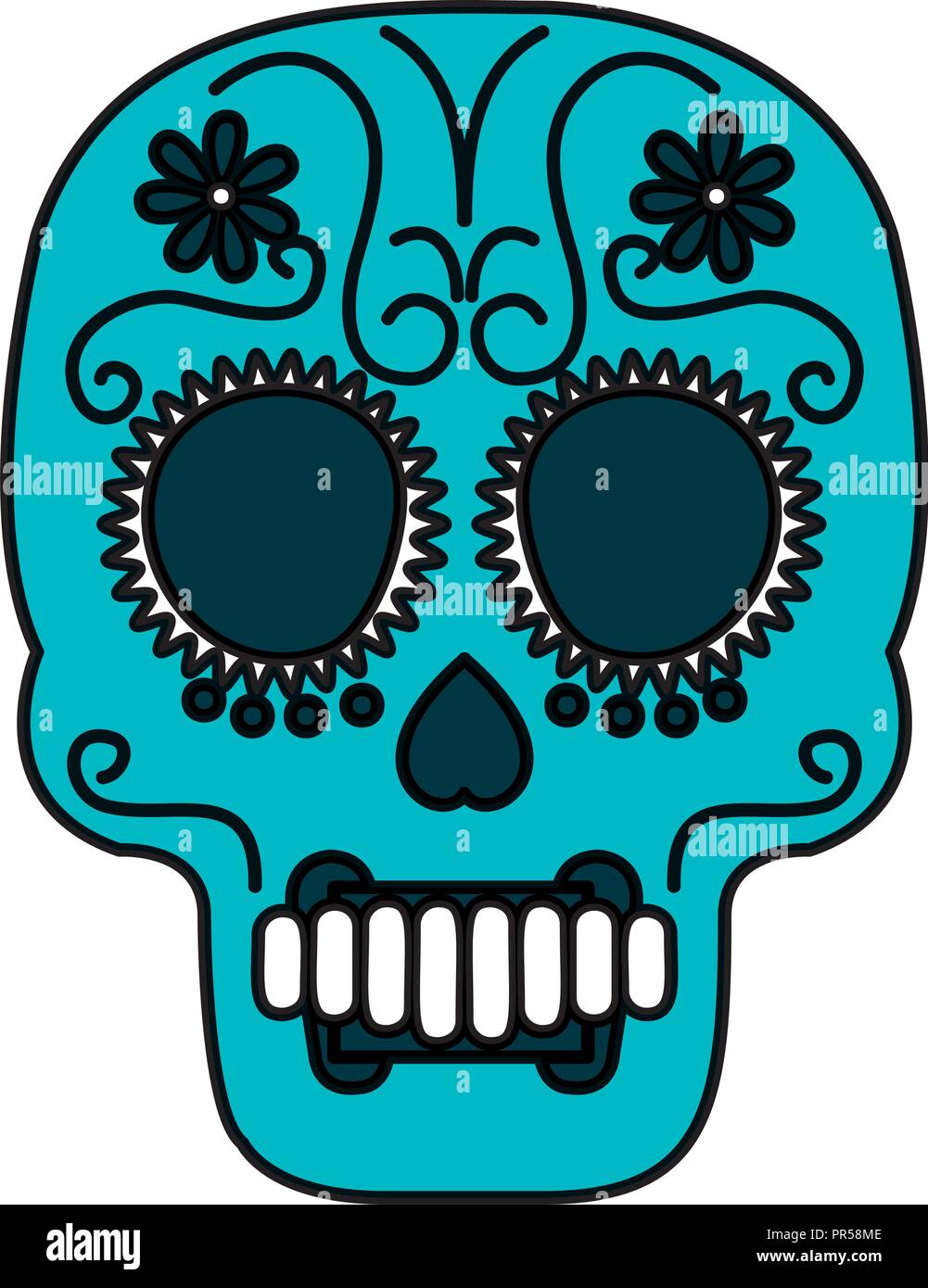 Maske des Santa Tod Vector Illustration Design Stock Vektor