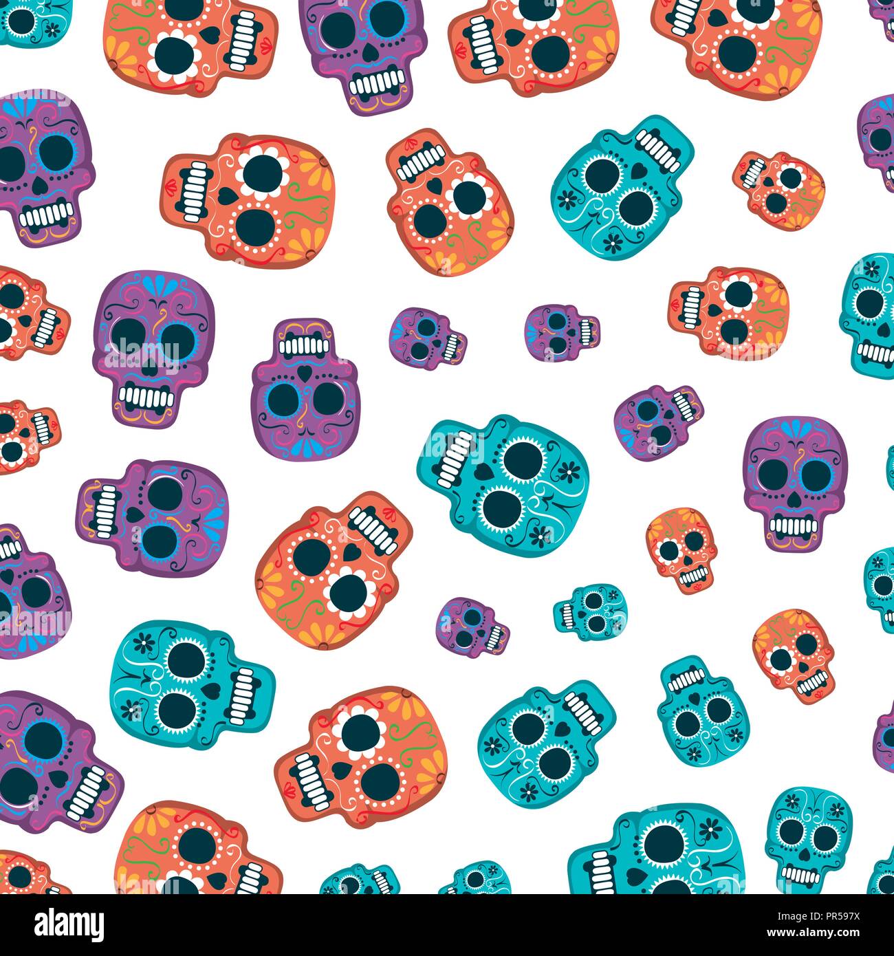 Maske des Santa Tod Muster Vector Illustration Design Stock Vektor