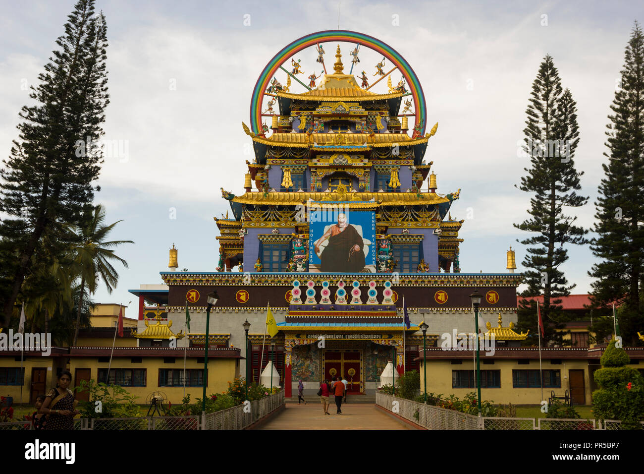 Namdroling Kloster in Cozumel, Coorg, Karnataka, Indien Stockfoto