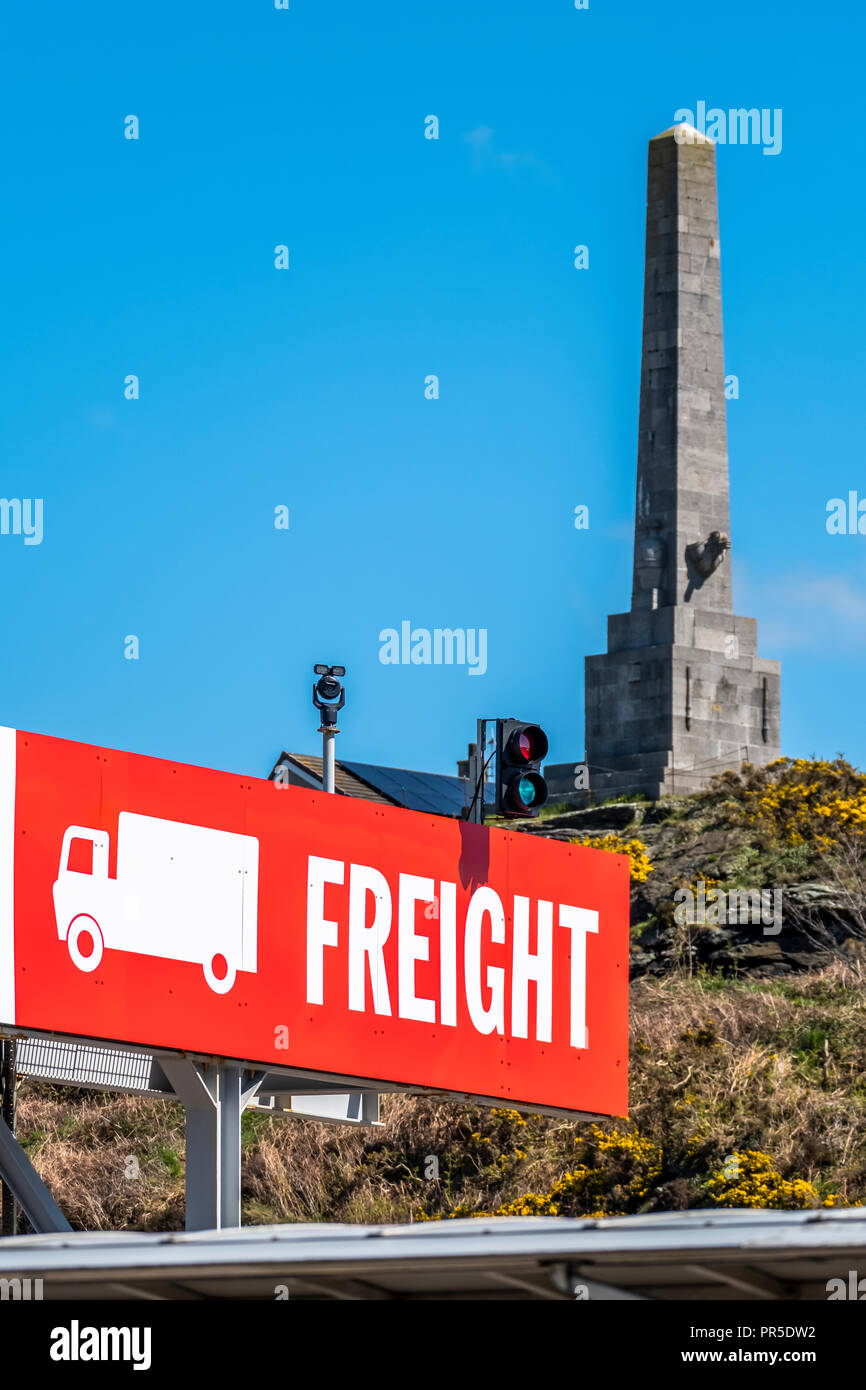 Der UK Border Control ist bereit für die Fahrgäste. Stockfoto