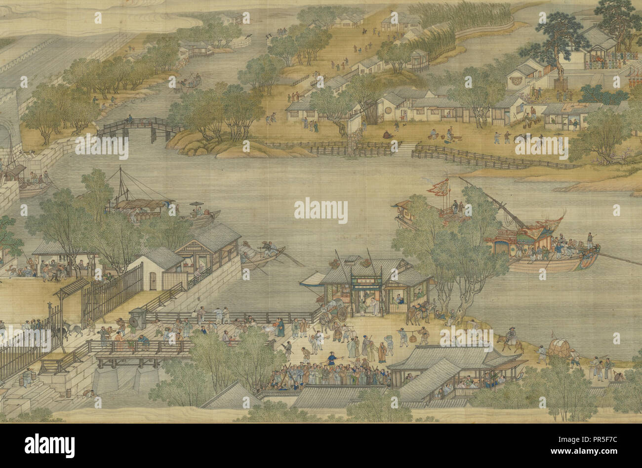 Datei Entlang dem Fluß während des Qingming Festival (Qing Gericht Version) 10. Stockfoto
