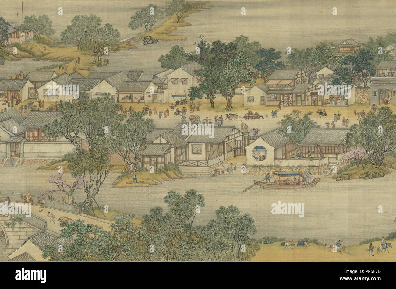 Datei Entlang dem Fluß während des Qingming Festival (Qing Gericht Version) 16. Stockfoto