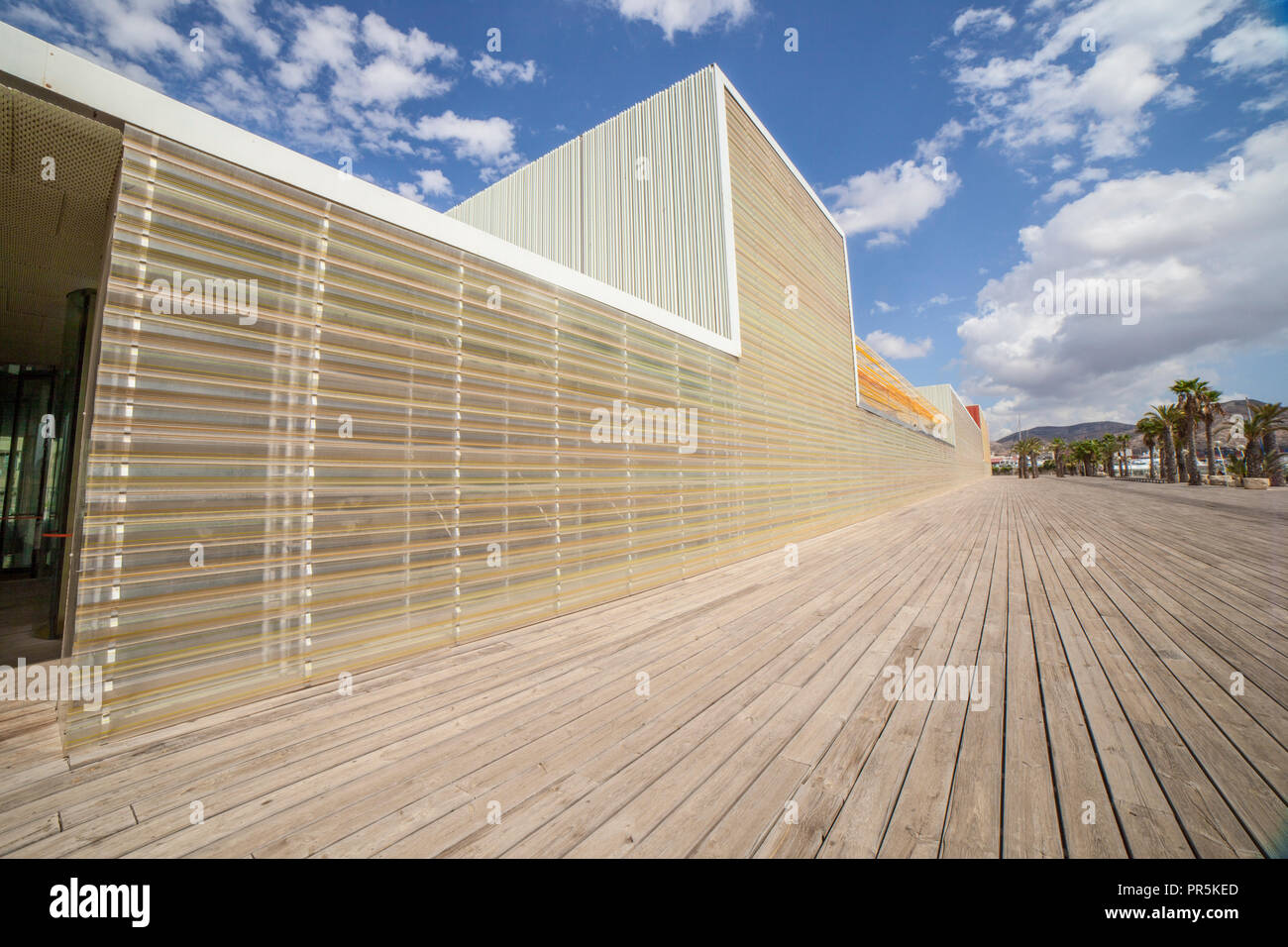 Cartagena, Spanien - 14. September 2018: Auditorium und Konferenzsaal El Batel, nahe dem Hafen von Cartagena, Spanien Stockfoto