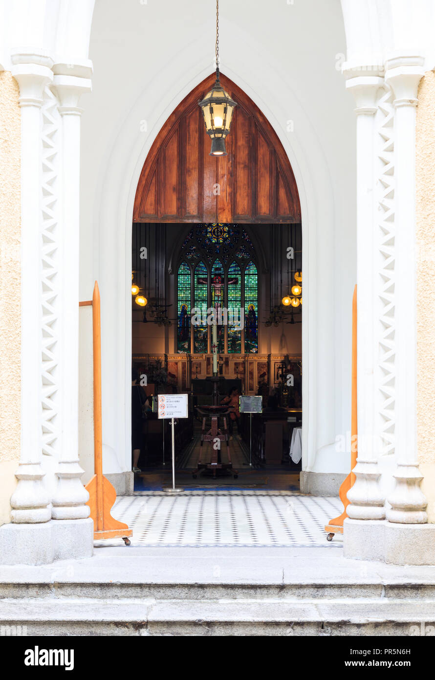 Hongkong - Juli 02, 2018: die Kathedrale von St. John's Stockfoto