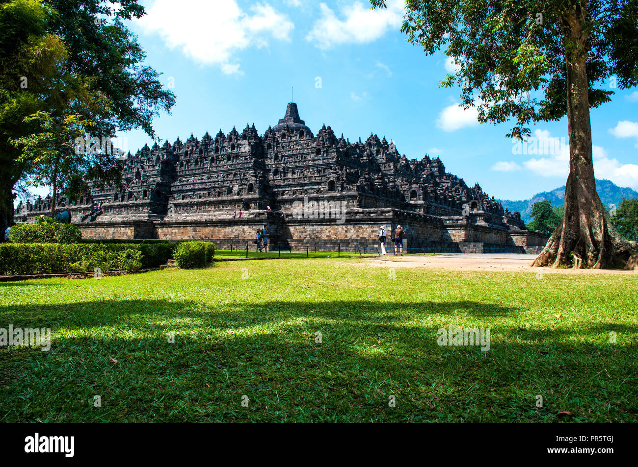 Borobudur Tempel ist ein Reiseziel in Asien, genauer in Zentral-java, Yogyakarta, Indonesien. Stockfoto