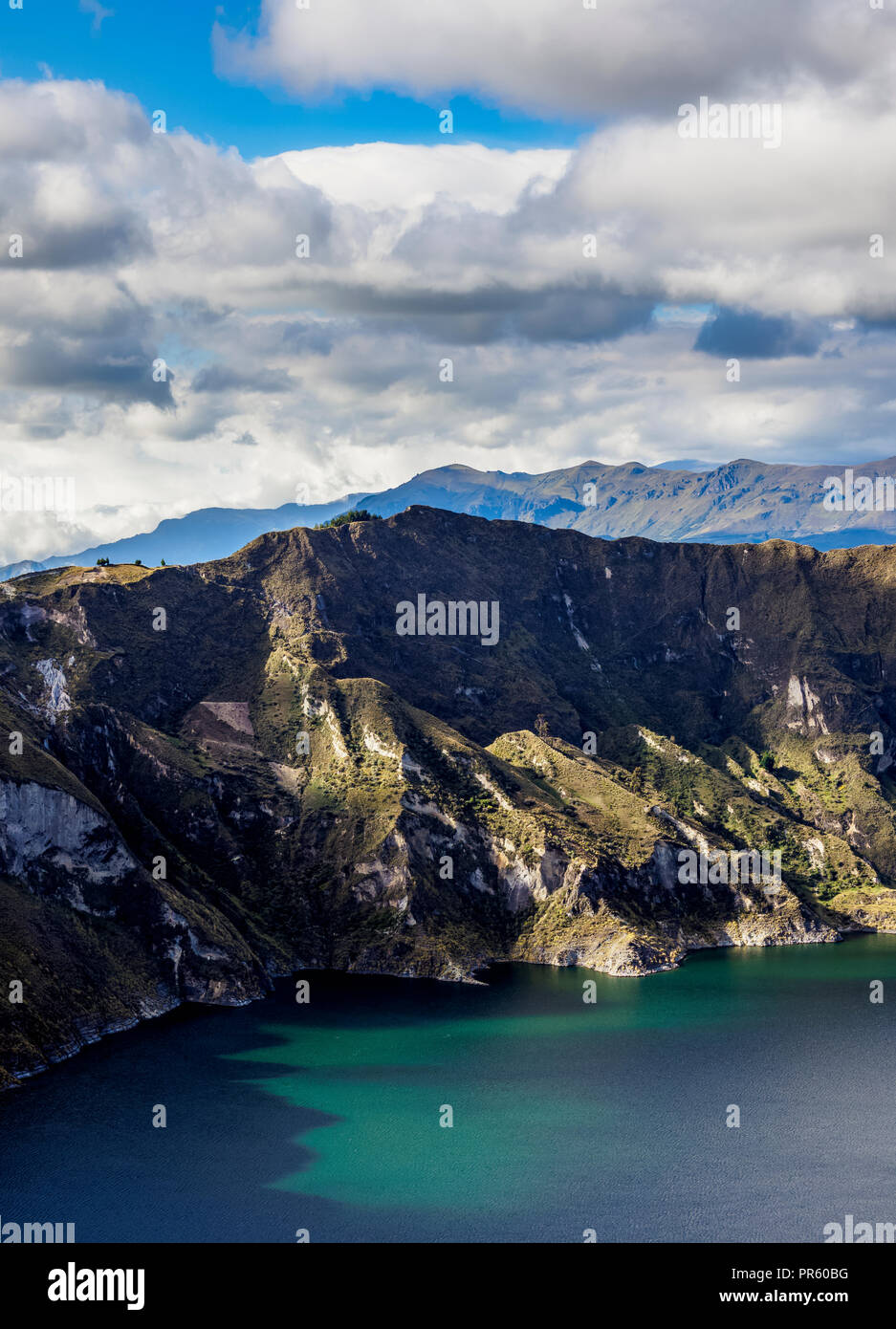 See Quilotoa, Provinz Cotopaxi, Ecuador Stockfoto