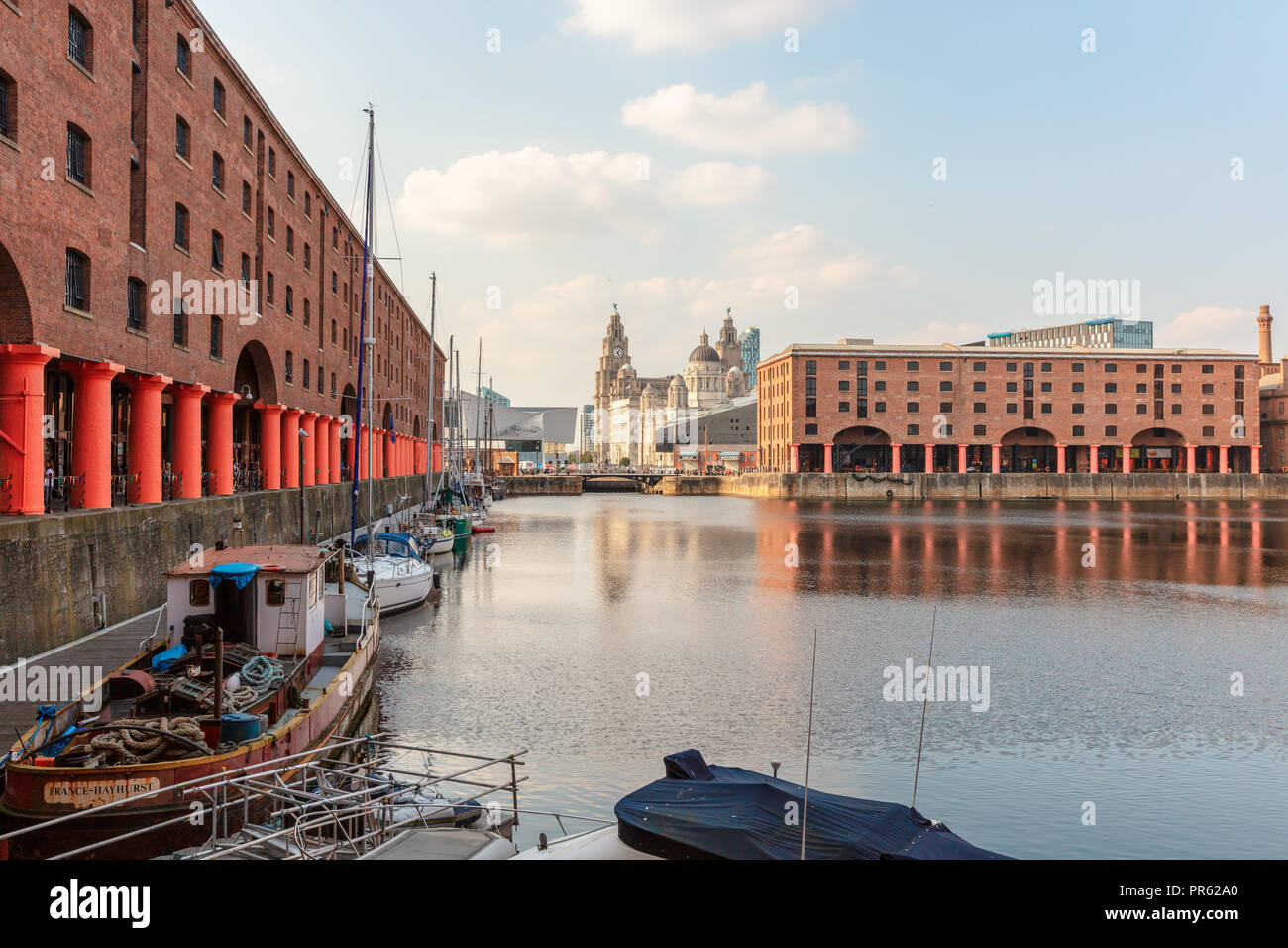 Die Royal Albert Dock ist auf der touristischen Attraktionen in Liverpool. Stockfoto