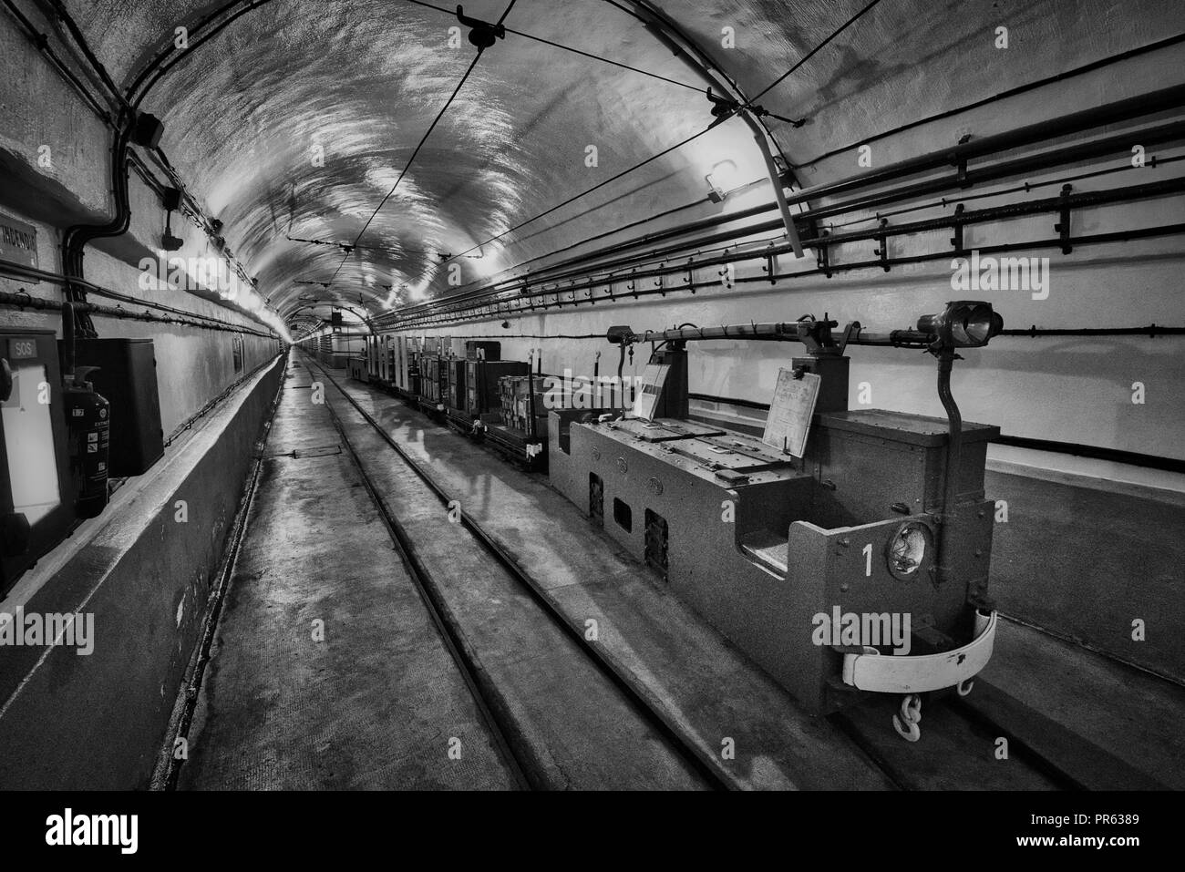 Die Maginot-linie, Ligne Maginot-Fort de Schoenenbourg (Alsace-France) Weltkrieg Geschichte Verteidigung gegen NS-Deutschland Hitler Stockfoto