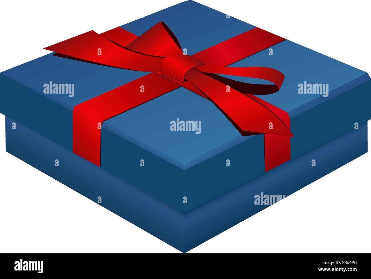 Blaue Geschenkbox Fur Schmuck Stock Vektorgrafik Alamy