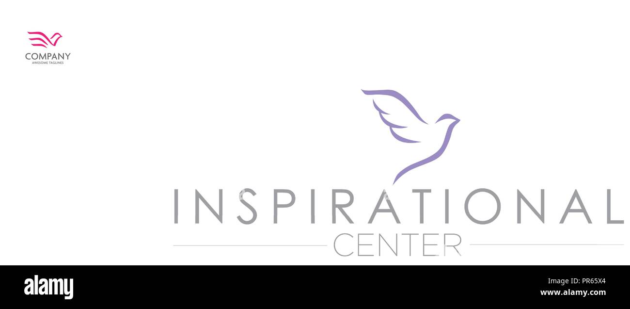 Abstrakte Vogel logo Illustration, Animal rescue Foundation, fliegende Taube logo, Tier Vogel anmelden, Free Bird Symbol, Frieden symbol Vektor logo Vorlage Stock Vektor