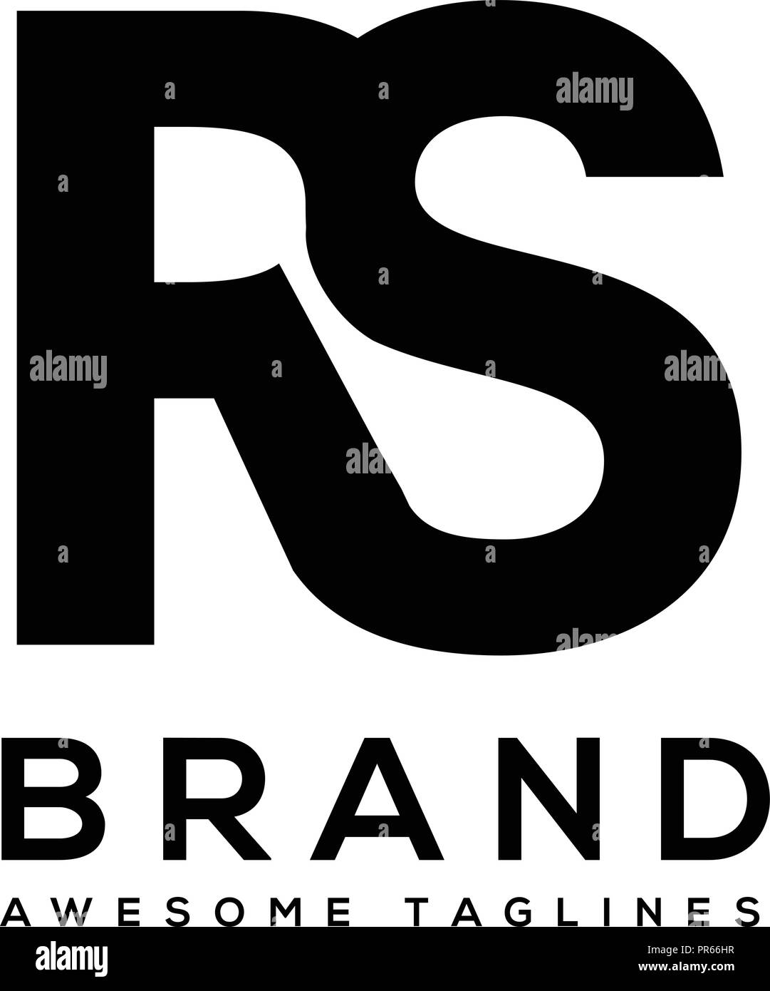Schreiben RS stark fett Sport logo Vektor, Bold Strong schreiben RS-Logo Design, beste neue Buchstaben RS-Logo Stock Vektor
