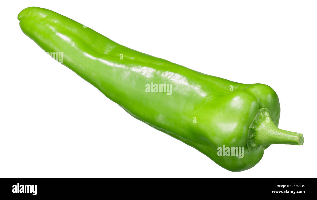 Riesige grün Pfeffer (Capsicum annuum Obst), ganze Pod Stockfoto
