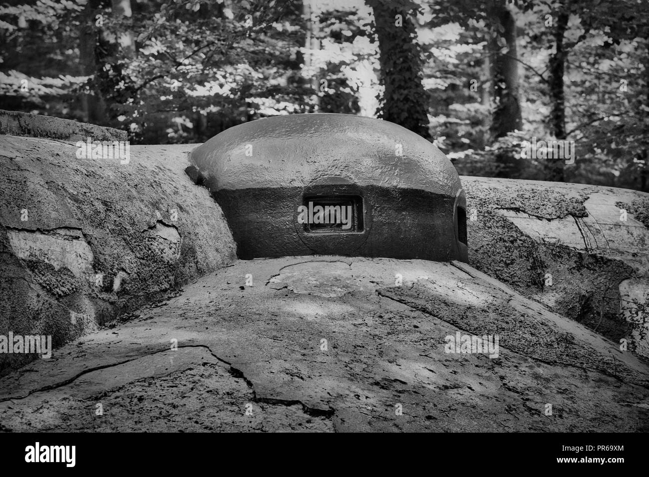Die Maginot-linie, Ligne Maginot-Fort de Schoenenbourg (Alsace-France) Weltkrieg Geschichte Verteidigung gegen NS-Deutschland Hitler Stockfoto