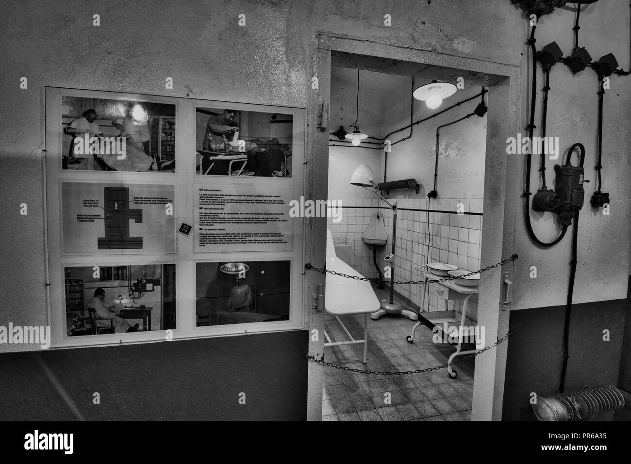 Die Maginot-linie, Ligne Maginot-Fort de Schoenenbourg (Alsace-France) Weltkrieg Geschichte Verteidigung gegen NS-Deutschland Hitler Stockfoto
